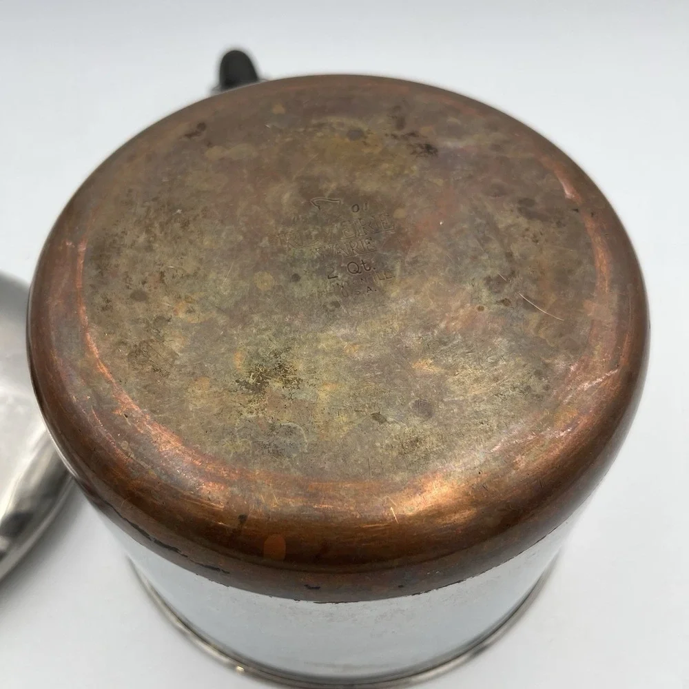 Vintage ~ Revere Ware Stainless Steel 2 QT. Sauce Pan With‎ Lid ~ USA
